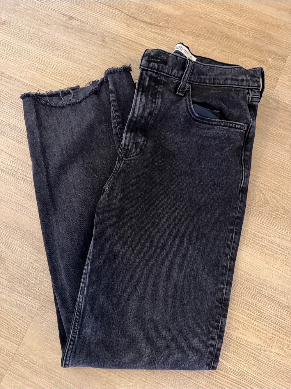 Abercrombie & Fitch Black Straight-Leg Jeans